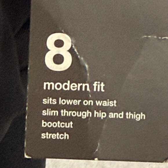 Mossimo Women's Modern Fit Mid Rise Black Stretch Bootcut Pants Size 8 NWT - Picture 6 of 10